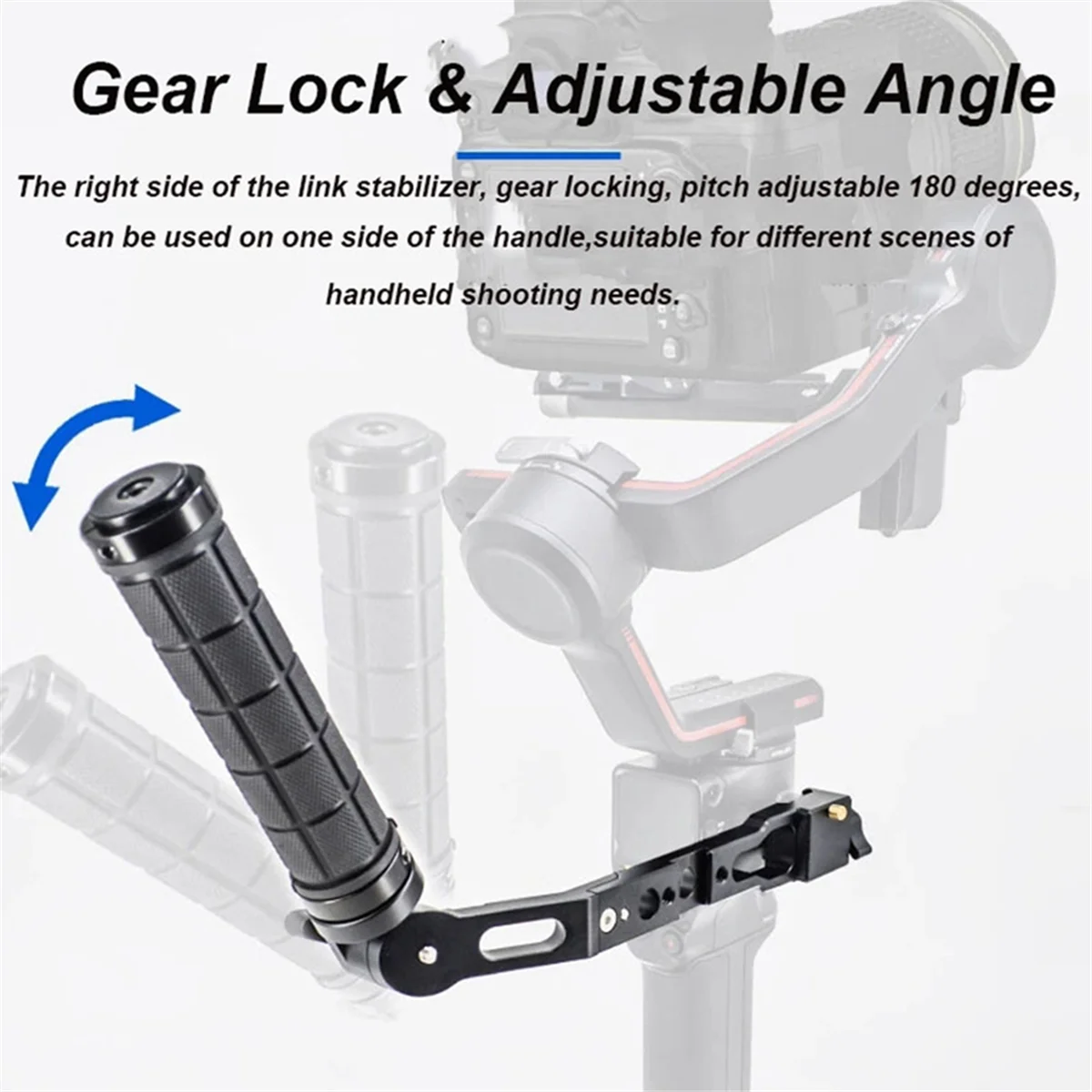 SCLS Angle Handle Grip Handgrid Gimbal 1/4 Thread Handheld Stabilizer for Model: RSC2 RS3 RS3mini