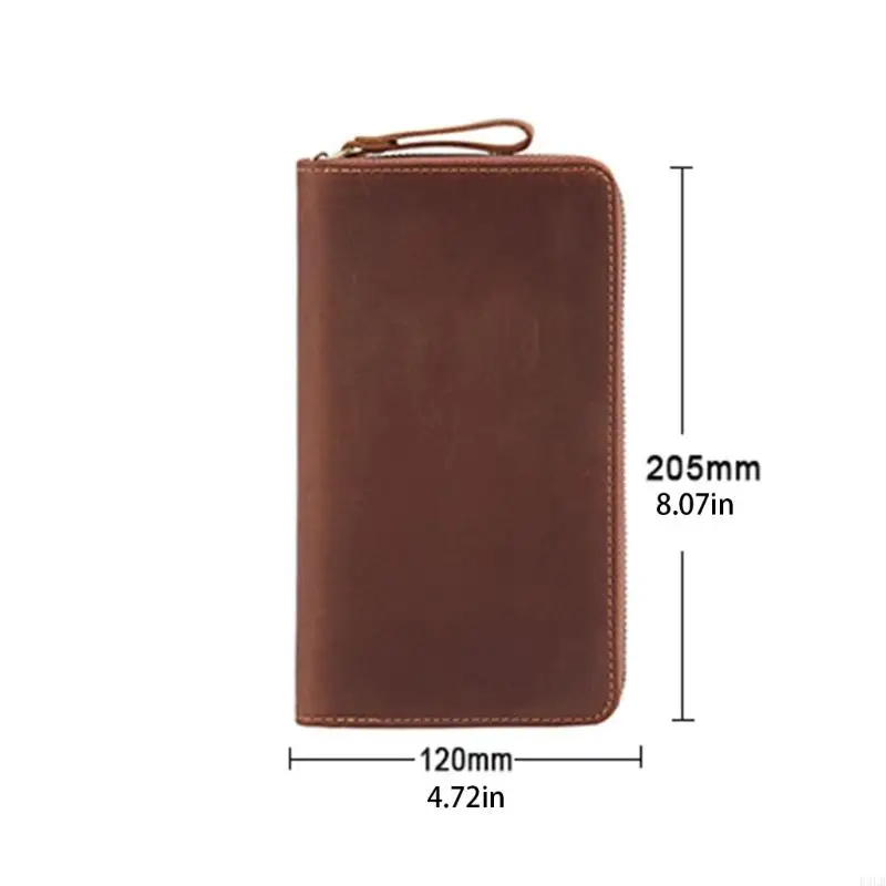 2025 غطاء جلدي جديد سحاب لـ 7.28x3.54inch ملاحظات الميدان يدويًا غلاف المجلة