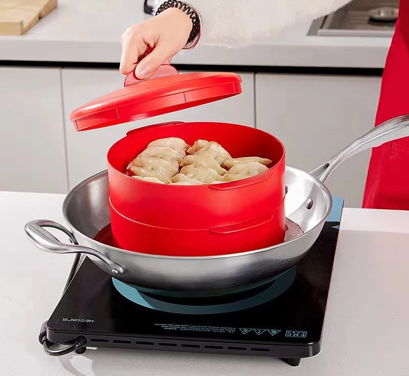 

Double layer steamed buns dumplings plastic rack drawer steaming compartment for home use