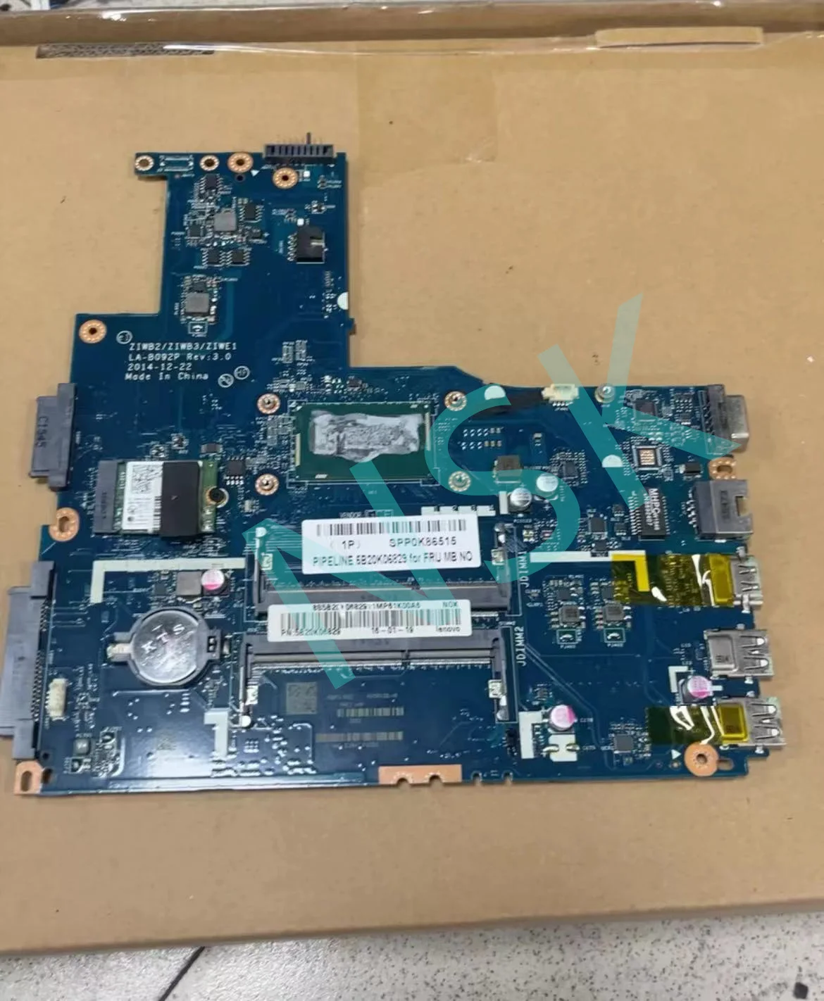 

LA-B092P FRU 5B20H75105 5B20H75054 CPU 4030 4210 3215U I34005U UMA Model Multiple B50-80 305-15IBD Laptop ideapad motherboard