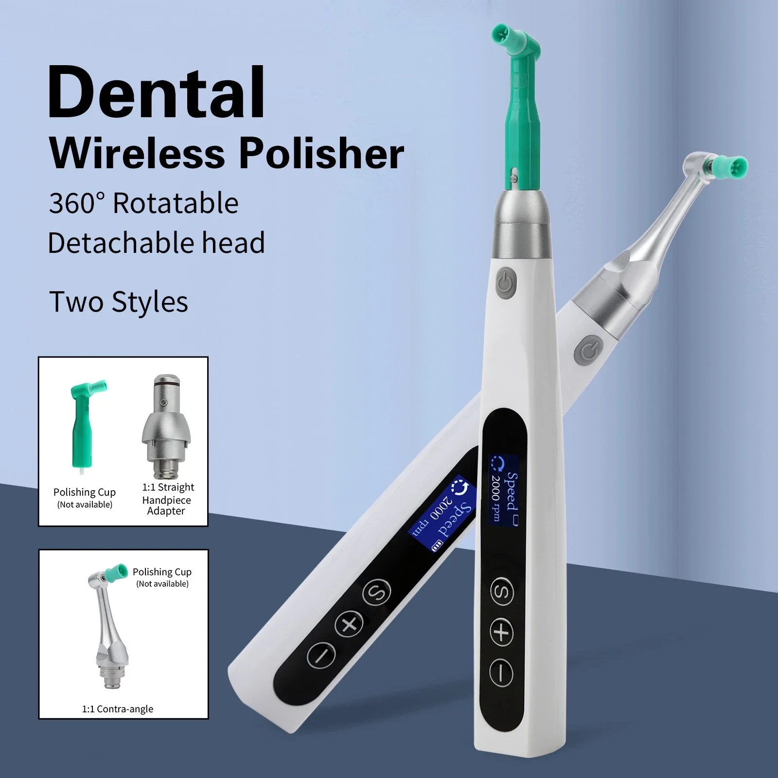 Dental Electric Wireless Hygiene Prophy Polishing Handpiece 360° Swivel Polisher