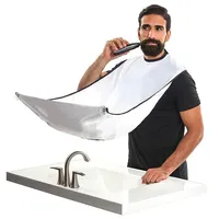 Male Shaving Apron with Beard Catcher Cape Face Shaving Bib Hair Catcher for Shavers Hairdresser Tool Clean Apron Gift for Men