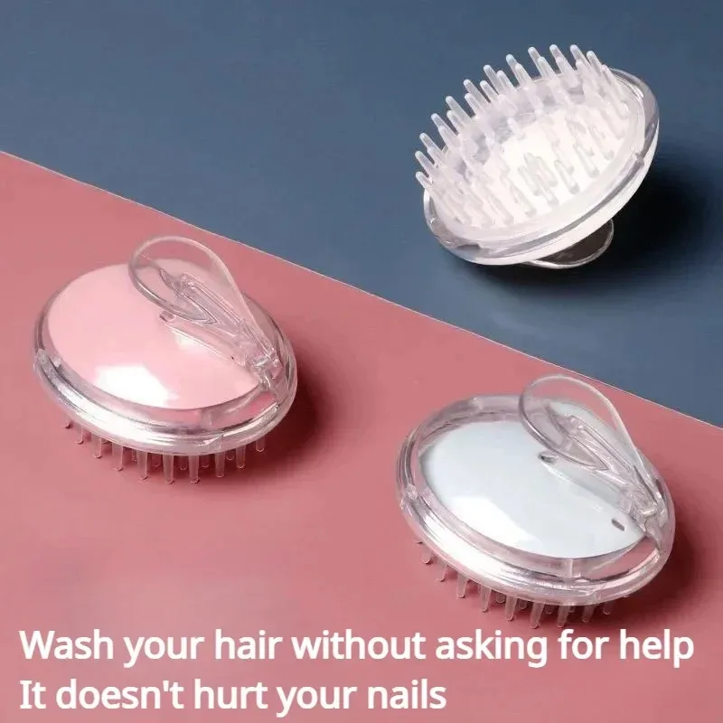 

Clear Shampoo Brush Scalp Massager Hair Growth Shampoo Brush Silicone Head Massage Home Clean Scalp Massage Comb