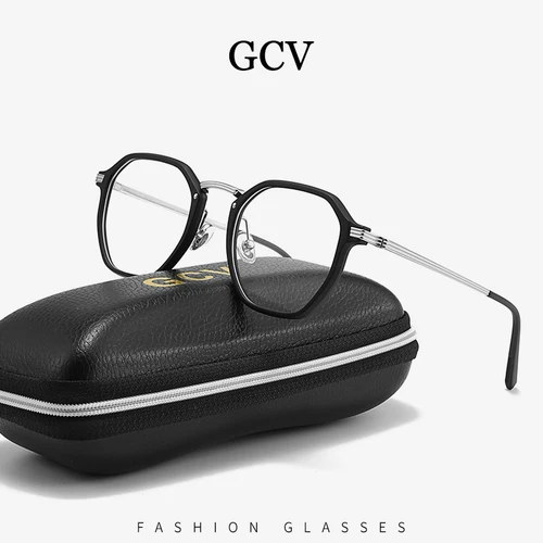 GCV 브랜드 남녀공용 사각형 미니멀리스트 디자인, 최신 유행 아크릴 금속 안경테, 안티 블루 안경 Best5 GCV 브랜드 남녀공용 사각형 미니멀리스트 디자인, 최신 유행 아크릴 금속 안경테, 안티 블루 안경 Best5