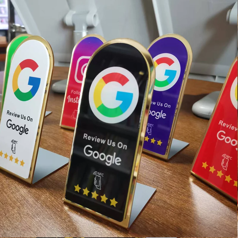 Instagram NFC 스탠드 Google 리뷰 NFC 스탠드 즉시 리뷰를 위한 탭 아크릴 방수