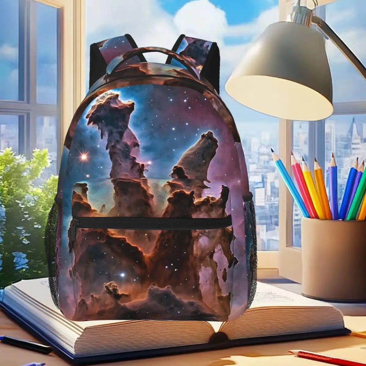 

6Pillars Of Genesis Eagle Student Backpack School Bag Hiking Travel Daypack for Boys Girls Fashion Bookbag Shoulder Bags
