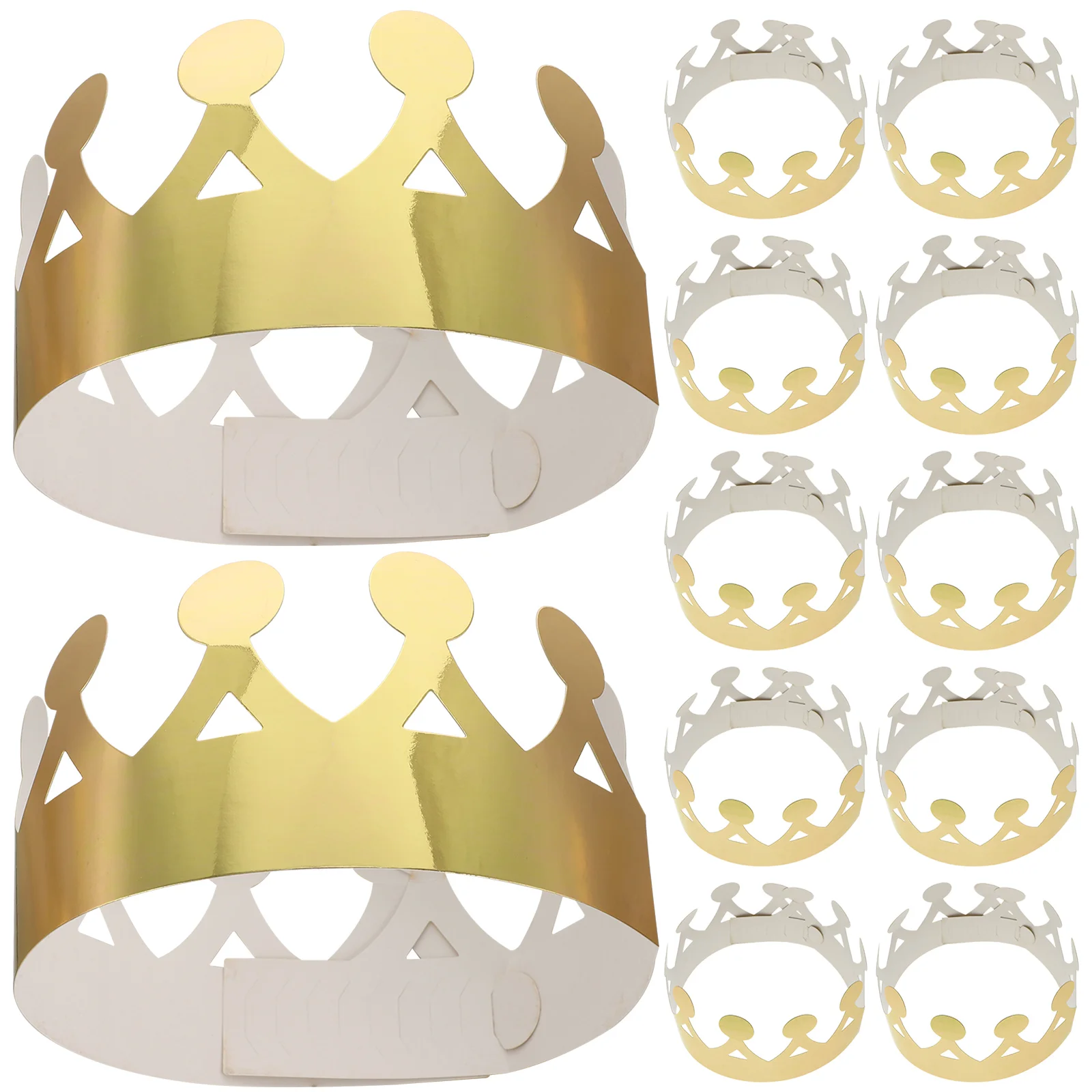 12 Pcs Birthday Crown Hat Paper Baby Headbands Aldult Party Decorative Hats Shower Cap Child Man The