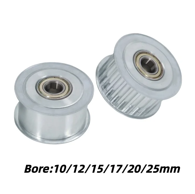 HTD 8M Timing Belt Pulley 22T 24T 25T 30T Tensioner Idler Pulley With Bearing Bore 10-25mm Belt Width 15/20/25/30/40mm