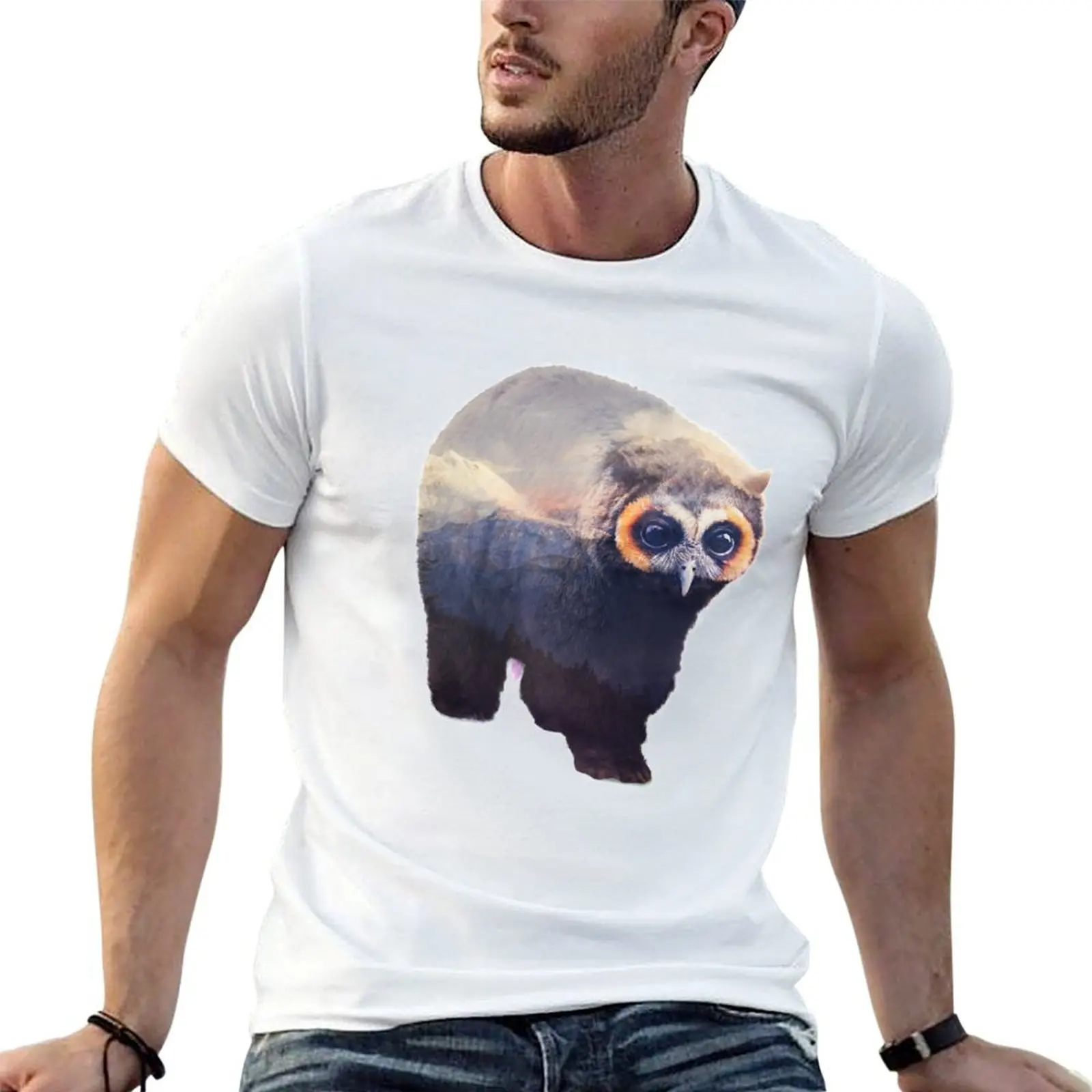 

Owlbear in Mountains T-Shirt mens graphic t shirts g man t shirts for men t shirt man luxury T-Shirt