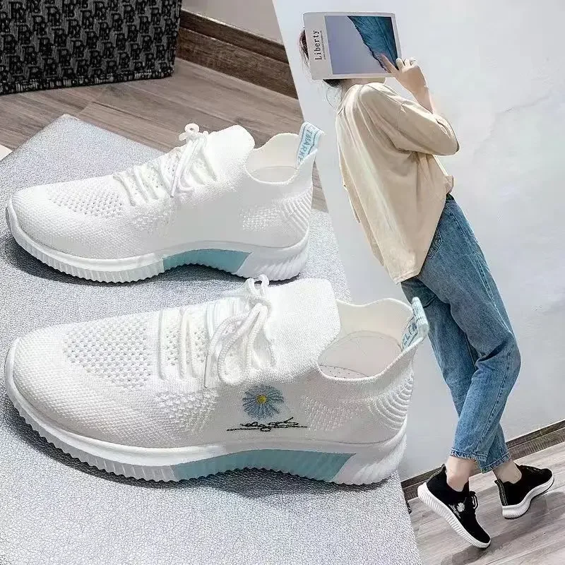 New Women Sneakers 2024 Summer Autumn High Heels Ladies Casual Shoes Women Wedges Platform Shoes Female Thick Bottom Trainer