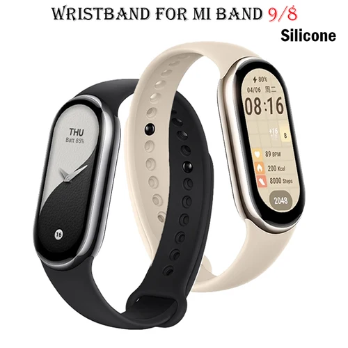Imagen 2 del producto Correa deportiva para Xiaomi Mi band 8-8 NFC, repuesto de pulsera de silicona miband9/8, correas de reloj impermeables, accesorios para mi band 9