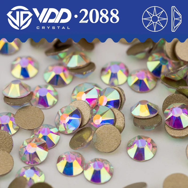 VDD SS16-SS30 High Quality AAAAA 2088 Rhinestones Crystal Flatback 8 Big 8 Small Strass Stone For DIY Crafts Nail Art Decoration