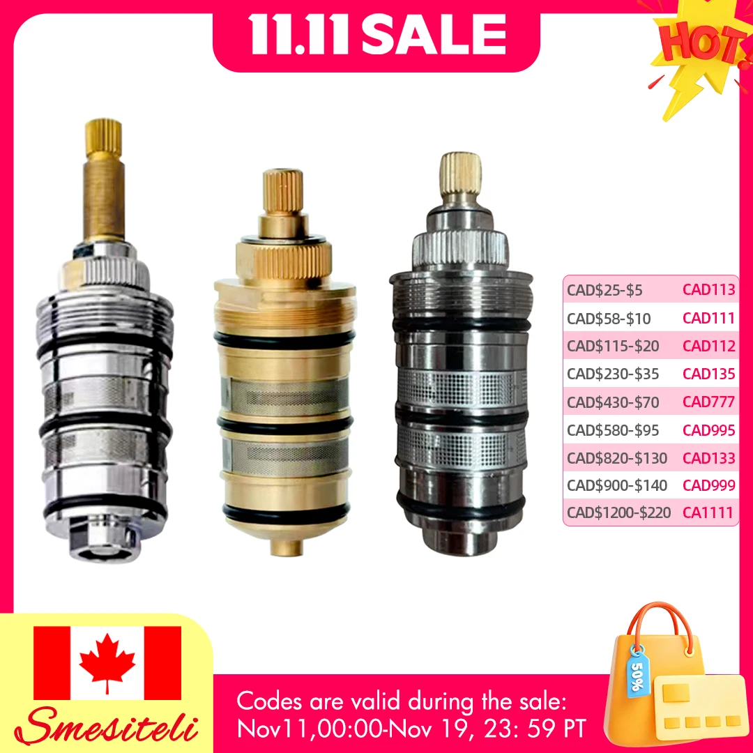 Brass Thermostatic Shower Cartridge Replacement Control Temperature Of Bathroom Shower Tap Valve Spare Repair Kit