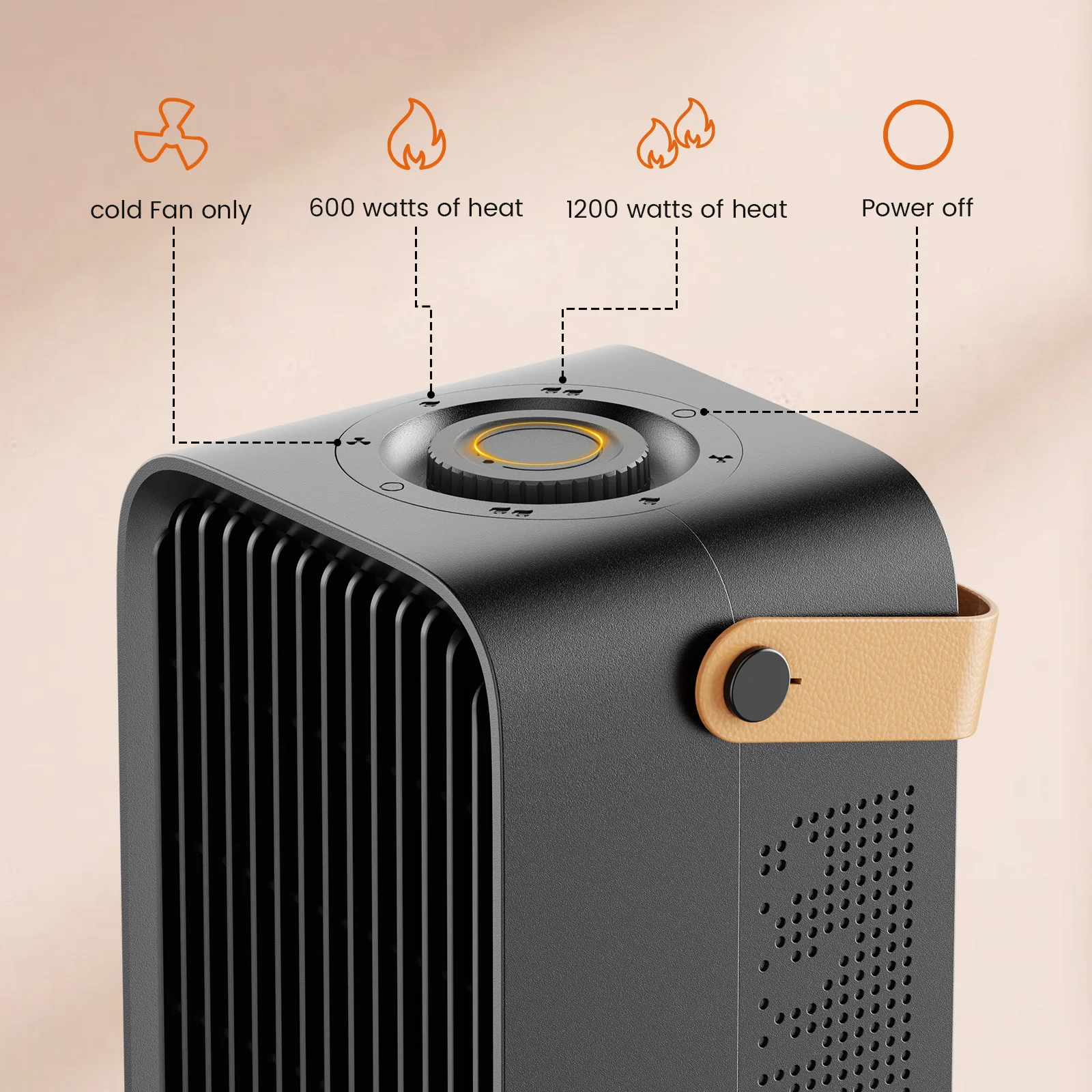 가정용 히터 1200W 빠른 가열 과열 및 넘어짐 방지 기능, 침실 거실용 휴대용 책상 전기