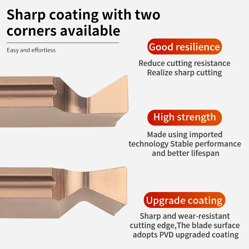 Dovetail Slot Cutting Blade YW-MGGN CNC Shallow Grooving Inserts Dovetail Groove Forming Cutter Head For Stainless Steel