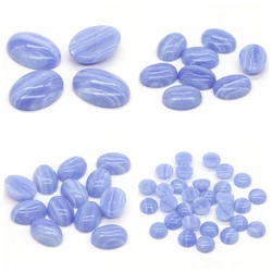 Synthesis Round Blue Lace Agate Crystal Tumbled Bulk Gem Healing Mineral  for Making Jewelry Diy Handmade Bracelets Accessories