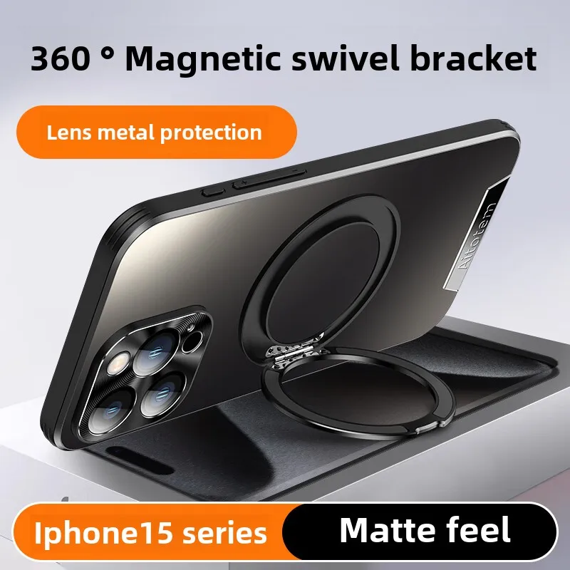 Magnetic Phone Case and Stand for iPhone, Full Protection against Drop and Shock, New, 16, 15, 14, 13 Pro Max