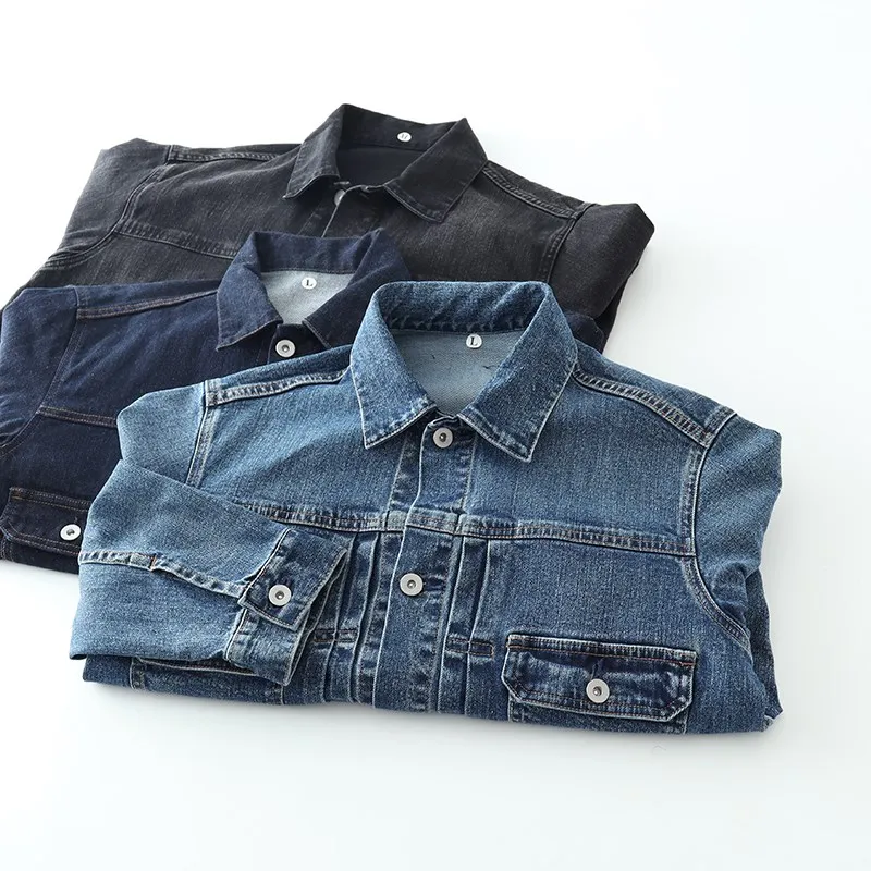 

Джинсовая куртка из выстиранного денима для молодежи, весна-осень, стандартный крой, дышащая верхняя одежда для пар, в стиле рабочей одежды, повседневная, модная, городская