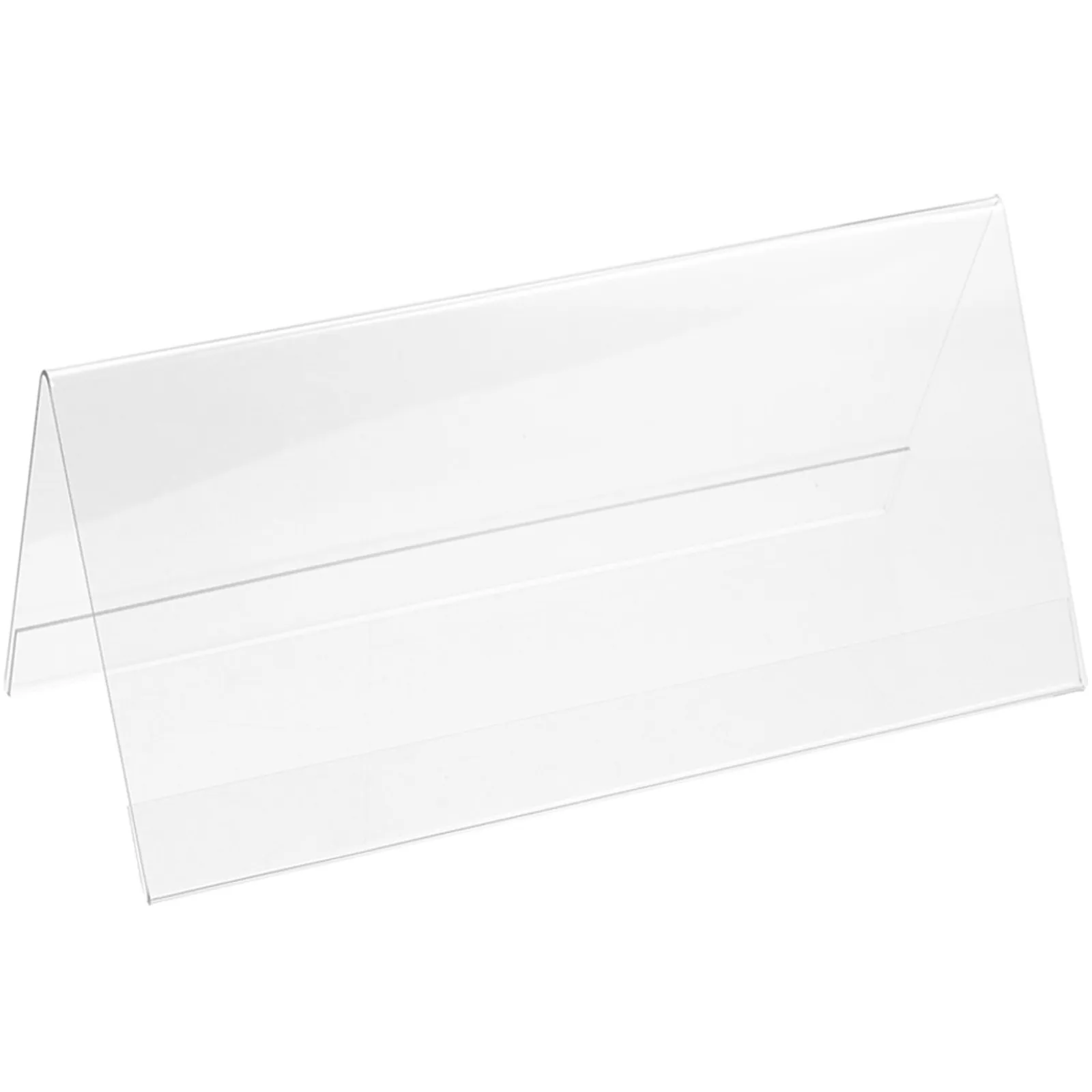 Clear Acrylic Conference Name Stand Vertical Display Holder V Shape Stable Table Signs for Meeting Wedding Banquet Party