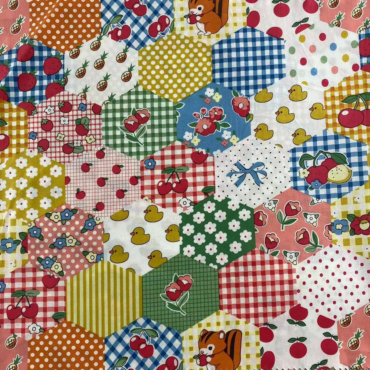 Cotton poplin printed small fresh patchwork fabric for children\'s women\'s clothing dresses DIY Bedding Decoration Home hand sewn