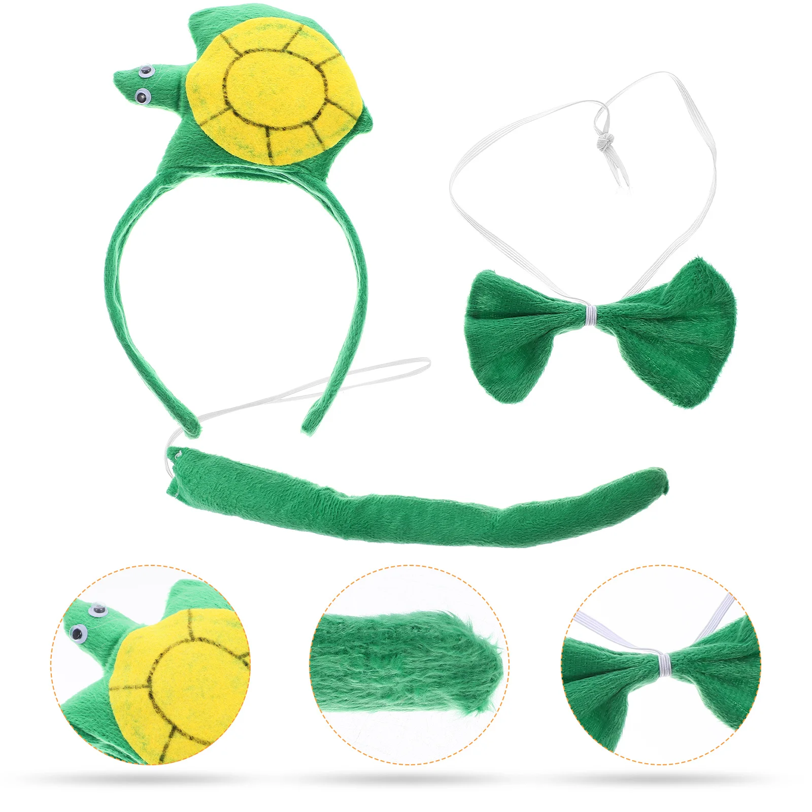 

1Set Turtle Headband Bowtie Tail Set Soft Durable Animal Costume Party Cosplay Accessories Festival Props Animal Costume
