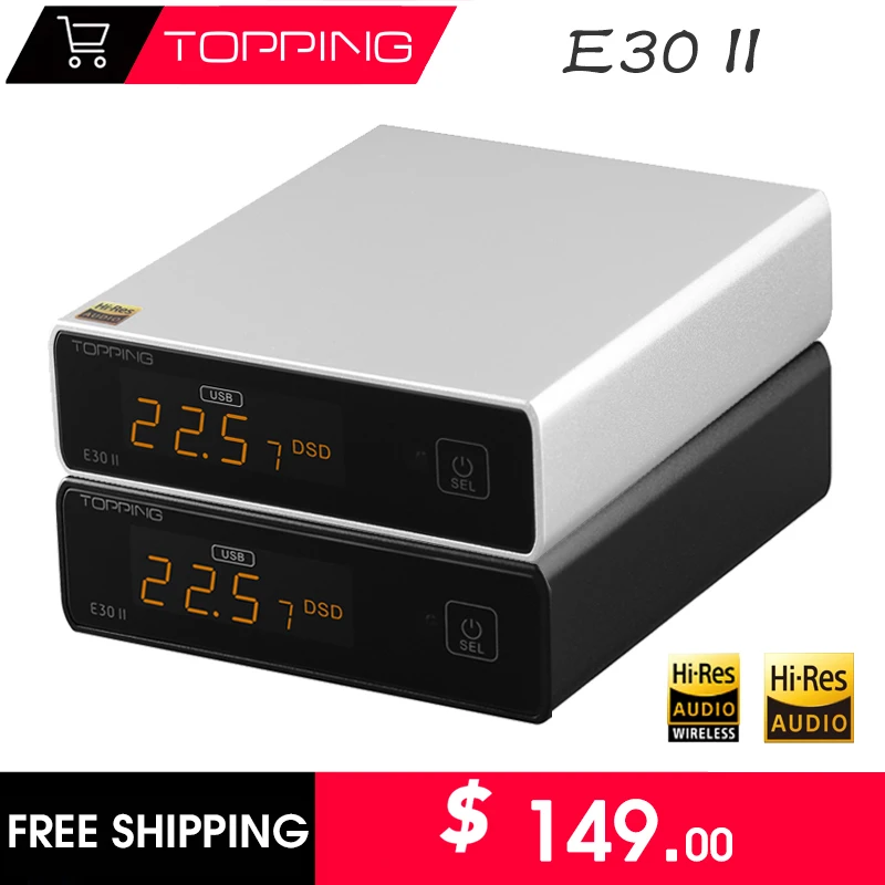 TOPPING E30 II e30ii dźwięk cyfrowy DecoderCOLOR 2 * AK4493 XU208 32BIT/768K DSD512 obsługa dotykowa z pilotem Hi-Res DAC