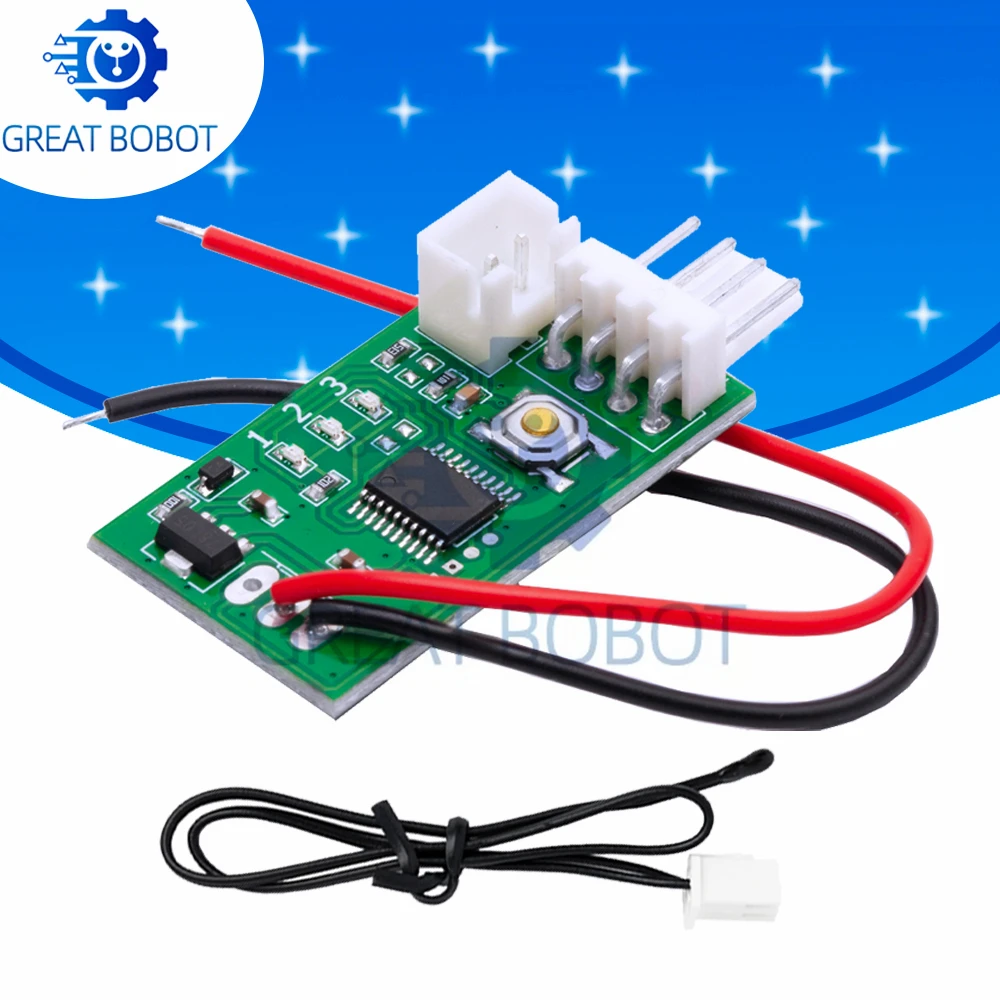 12V 4-Wire PWM Fan Controller STK Temperature Detection Module with Alarm for CPU Cooling System