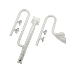 Aquarium glass water inlet and outlet oil removal film water inlet set filter barrel water inlet and outlet pipe holder