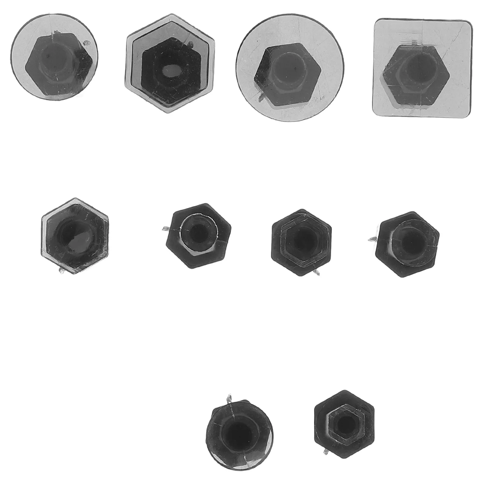 

10pcs Body Repair Pull-up Tabs Car Dent Tools Efficient Removal Suction Cup Metal Shaping Kits Black