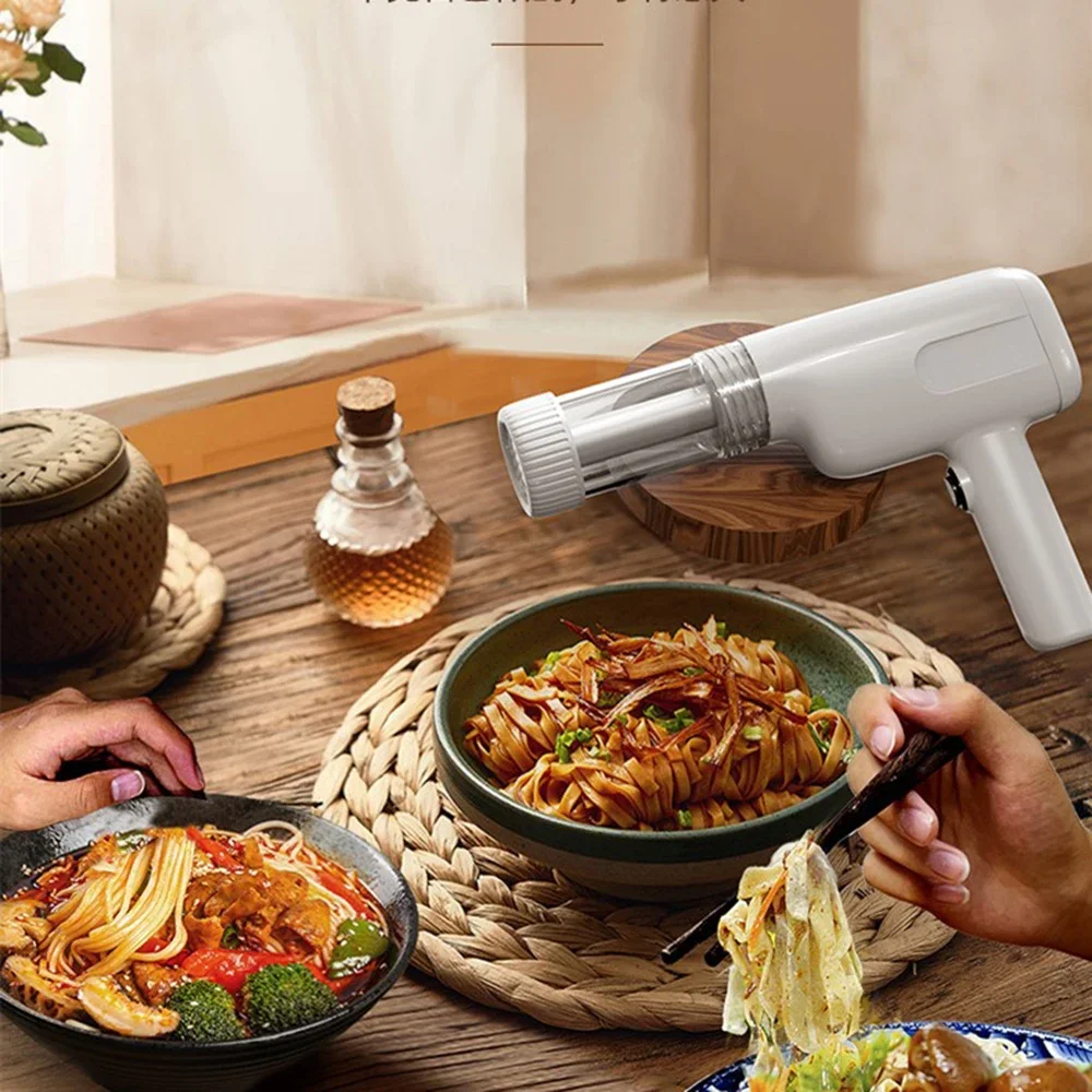 Handheld Electric Pasta Maker, 6-in-1 Cordless Pasta Machine, Portable Noodle Maker, Homemade Spaghetti Ramen