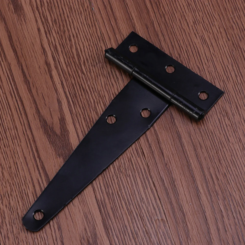 

2 PCS T Shape Hinges Heavy Duty Black Door Gate 4 Inches Furniture for Cabinet Doors