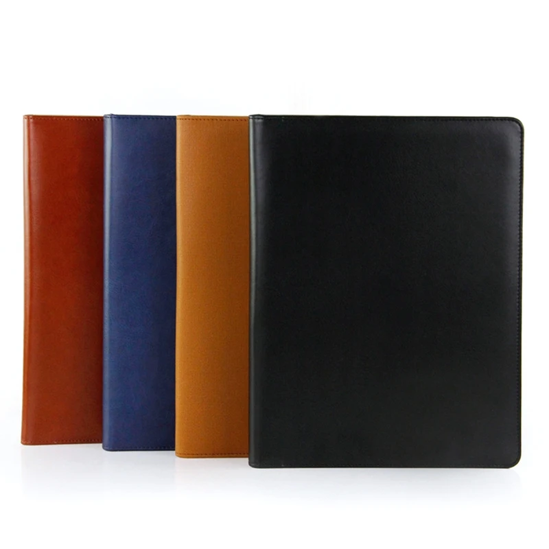 แฟ้มซอง A4พร้อมเครื่องคิดเลขกระเป๋าเอกสารกระเป๋าเอกสารสำหรับสำนักงานแผ่นรองเอกสารหนัง PU กระเป๋าเอกสาร