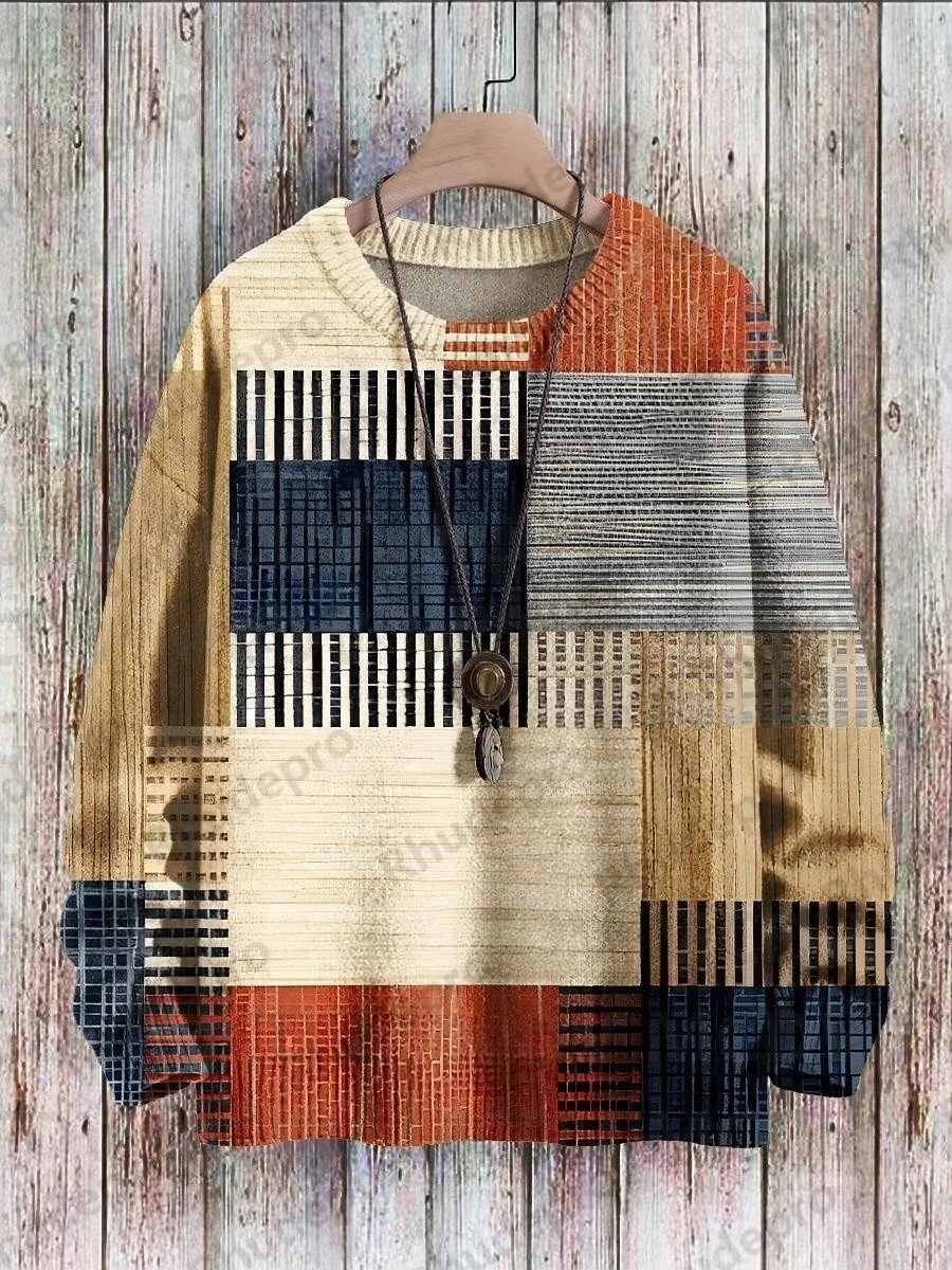 Love Peace Art Print Knit Pullover Sweater Women For Men Sweater Turtleneck sweater Roupas Masculinas