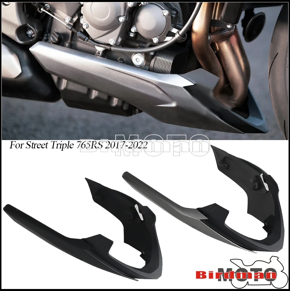 For Street Triple 765 RS 765RS 2017-2022 Belly Pan Lower Engine Chassis Fairing Guard Skid Plate Spoiler Cover Engine Protector