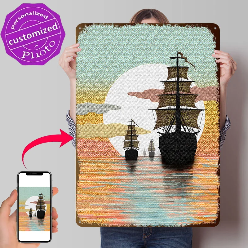 Travel Partners 3D Texture Printed Poster Custom Vintage Metal Tin Plate Sign for Wall Art Interior Decoration Living Room Decor