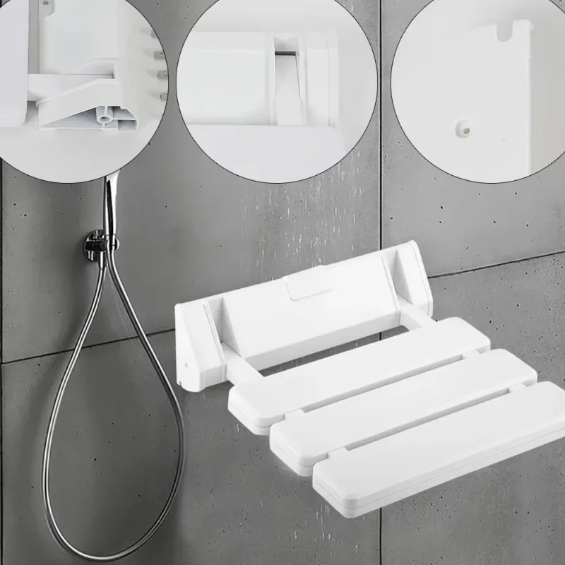 

Wall Mounted Nonslip Shower Chair Folding Shower Stool Elderly Shower Spa Toilet Bench Stool Bathroom Chair Bathroom Accessories