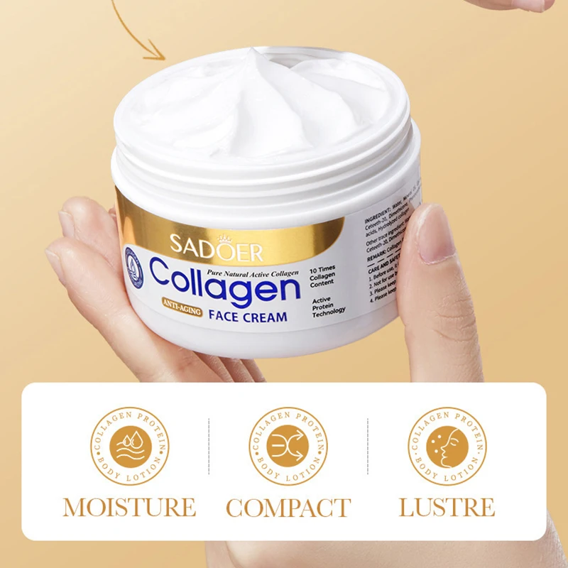 SADOER collagène crème pour le visage sknicare hydratant raffermissant crèmes pour le visage crème facicale beauté visage produits de soins de la peau