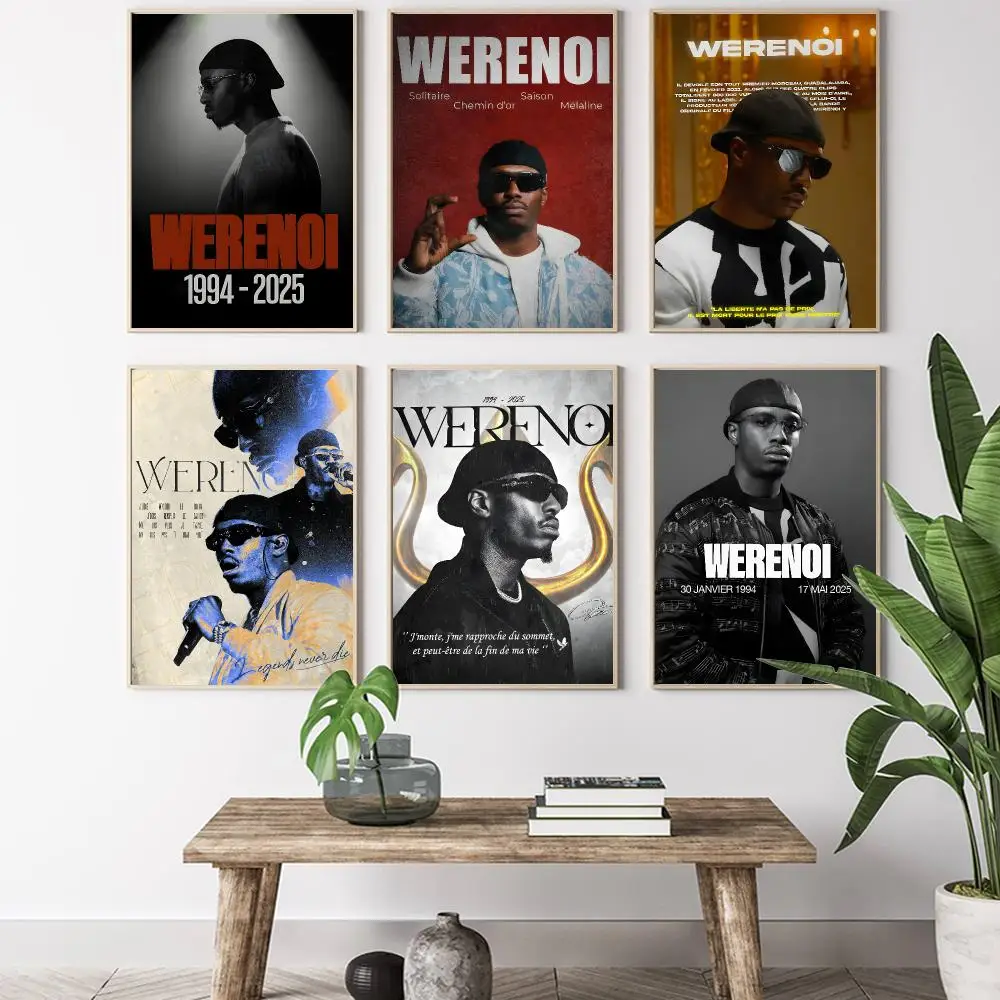 W-Werenoi Pyramide Singer Album Painting Calligraphy HD Canvas Poster living room bedroom bar aesthetic decoration