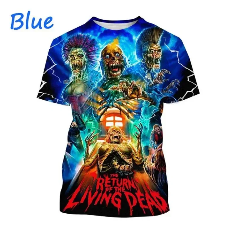 Horror Movie The Return of The Living Dead 3D Print T-Shirt Fashion Men Clothing Hip-hop Cool Skull Harajuku Street Unisex Tops