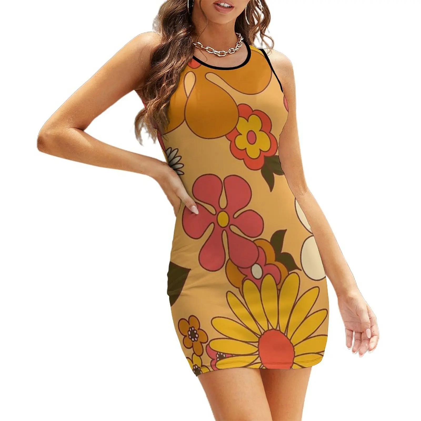 

Flower Power Sleeveless Sundress birthday dress elegant dresses plus sizes summer dress women 2025 Aesthetic clothing