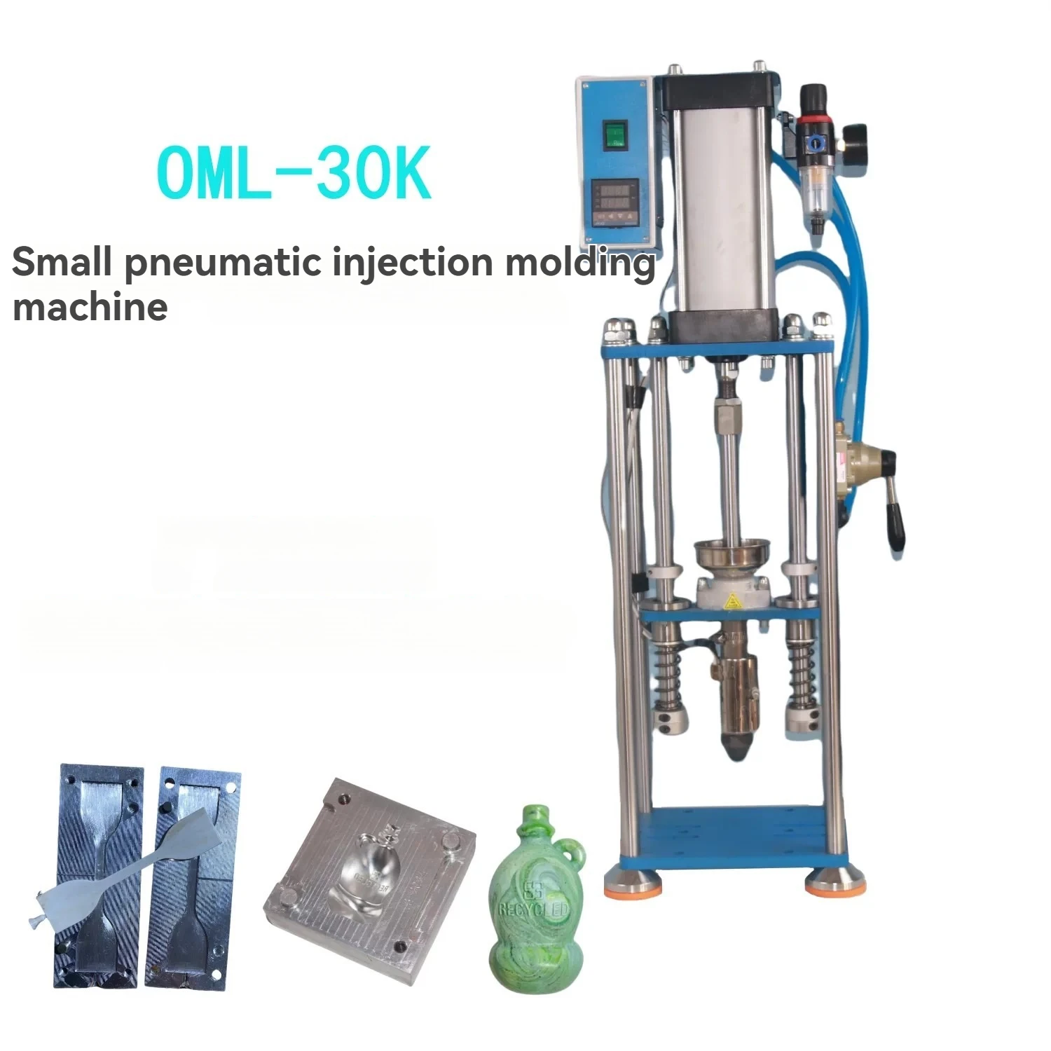30-gram desktop pneumatic injection molding machine, capable of processing PP, PE, ABS and PS for injection molding production