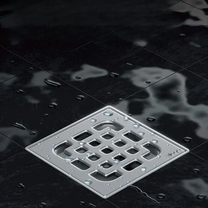 Bathroom stainless steel deodorant floor drain large displacement square floor drain