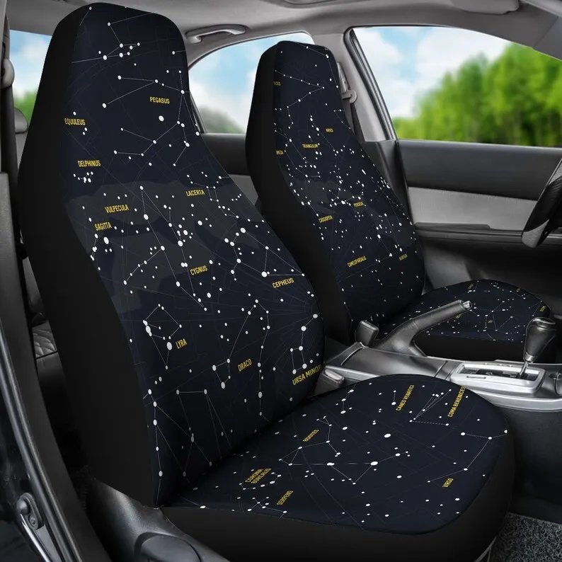 Constellation Car Seat Covers For Vehicle | Astronomy Space Star Seat Covers For Car For Women | Car Accessories Boho Car Seat C