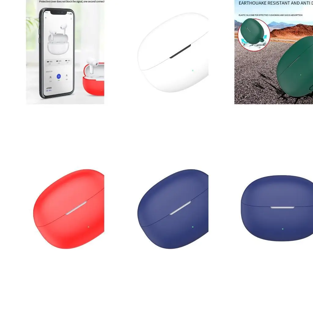 Wear Resist Silicone Earphone Case Dust Resistant for True Wireless 5I Earphones Shockproof Protector Sleeve  D2RC