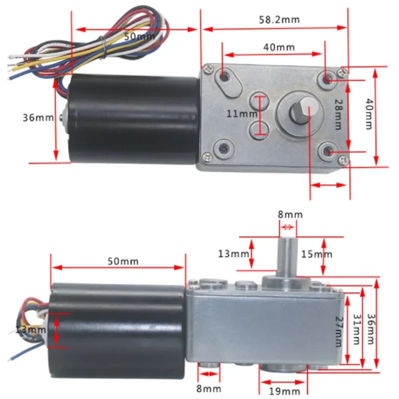 5840-3650 DC brushless reduction motor large torque long life low noise signal feedback positive and negative rotation