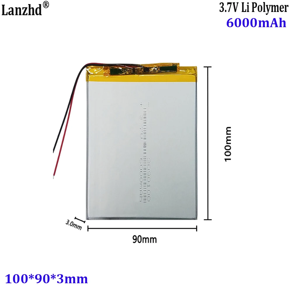 3090100 Polymer Lithium Battery 6000mAh 3.7V High-Capacity Polymer Lithium Battery for Tablet Computers