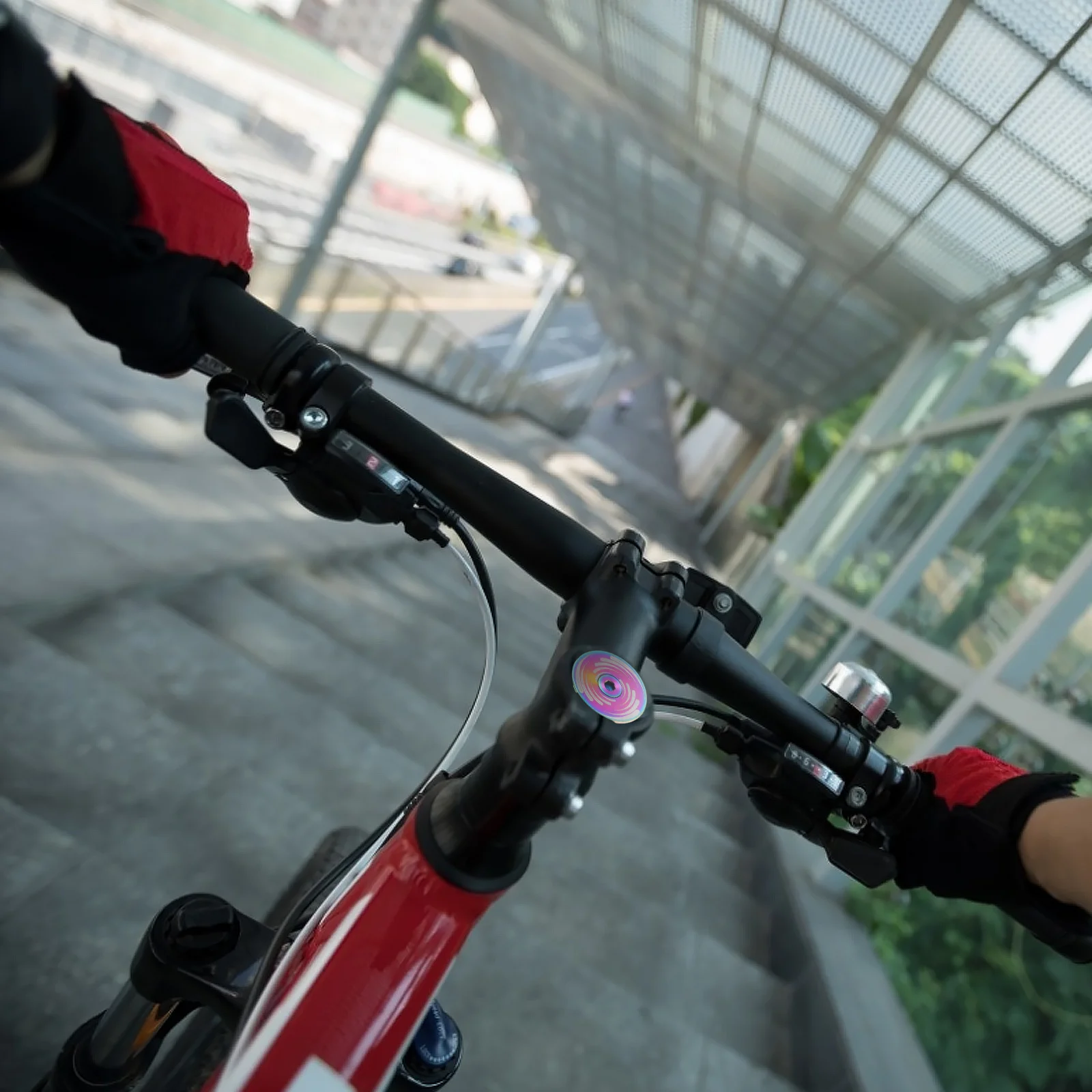 

Bicycle Bowl Cover Set Titanium Material Smooth Bright Finish Strong Pressure Resistance for Bike Refitting Bike Headset Cap