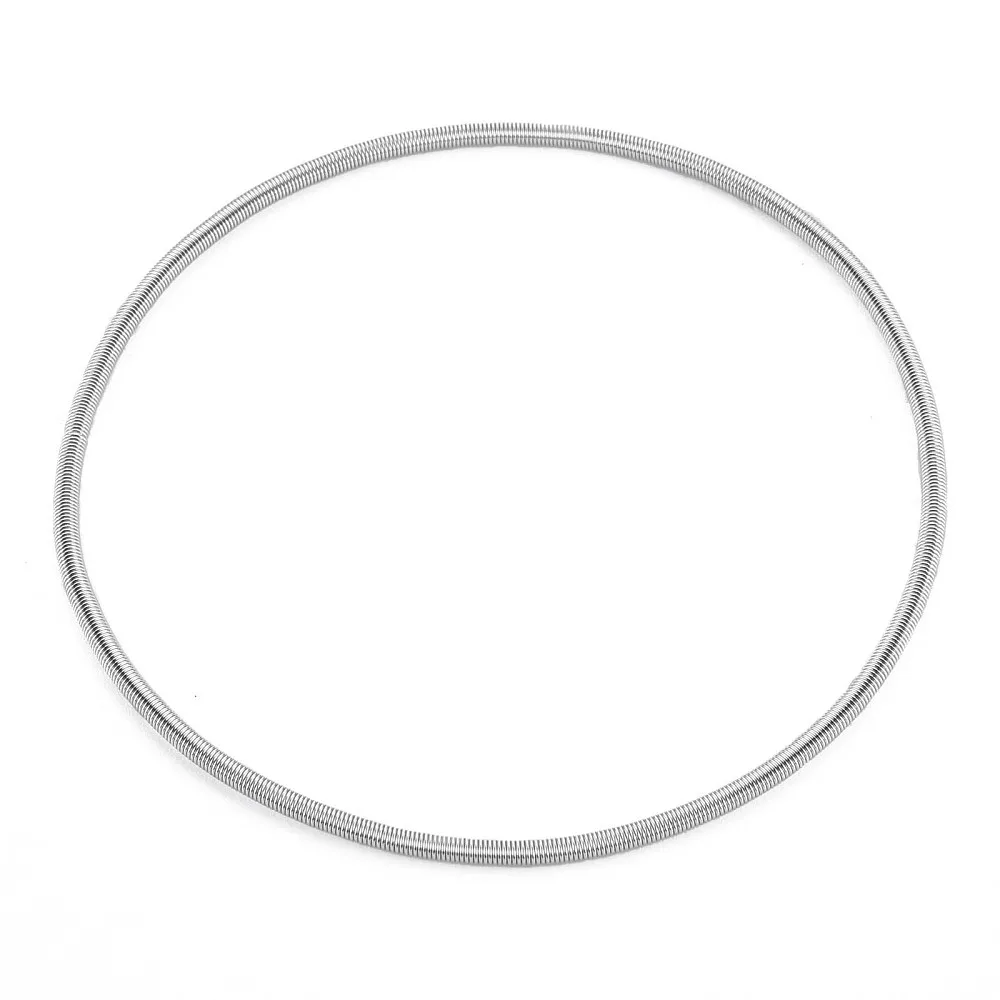 Spring Bracelets Minimalist Bracelets Steel French Wire Gimp Wire for Stackable Wearing Platinum 0.15cm