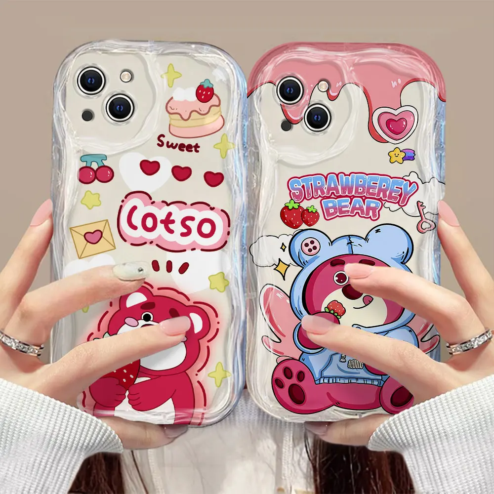 Cute Toy Story Lotso 3D Wave Case For OPPO Realme 12 11 10 9 8 7 7i 6 5 Pro Plus C67 C55 C31 C35 C11 C12 C15 C20 C21Y Cover