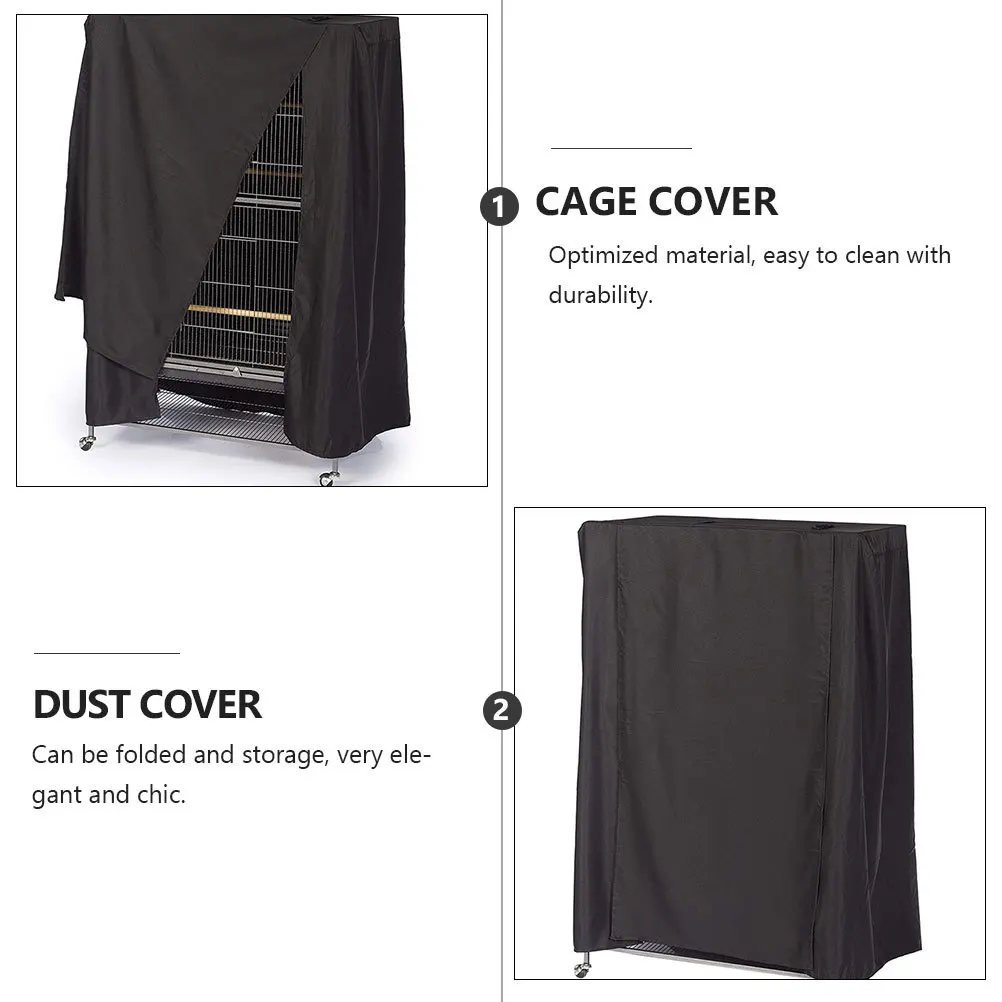 

1pc Bird Parrot Protection Parrot Waterproof Birdcage Protection Light Shield Pet Bird Cage Cover Cage Cover Black